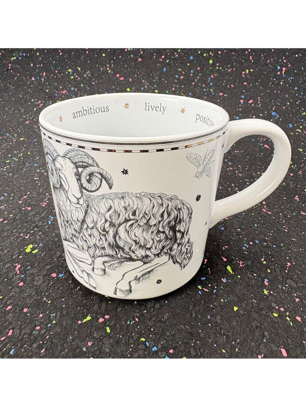 Williams Sonoma Aries Zodiac Ceramic Coffee Mug